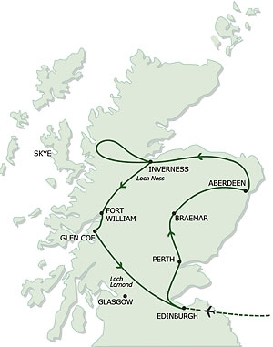 Route Unentdecktes Schottland