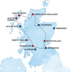 Reiseverlauf Highlands & Schottische Inseln